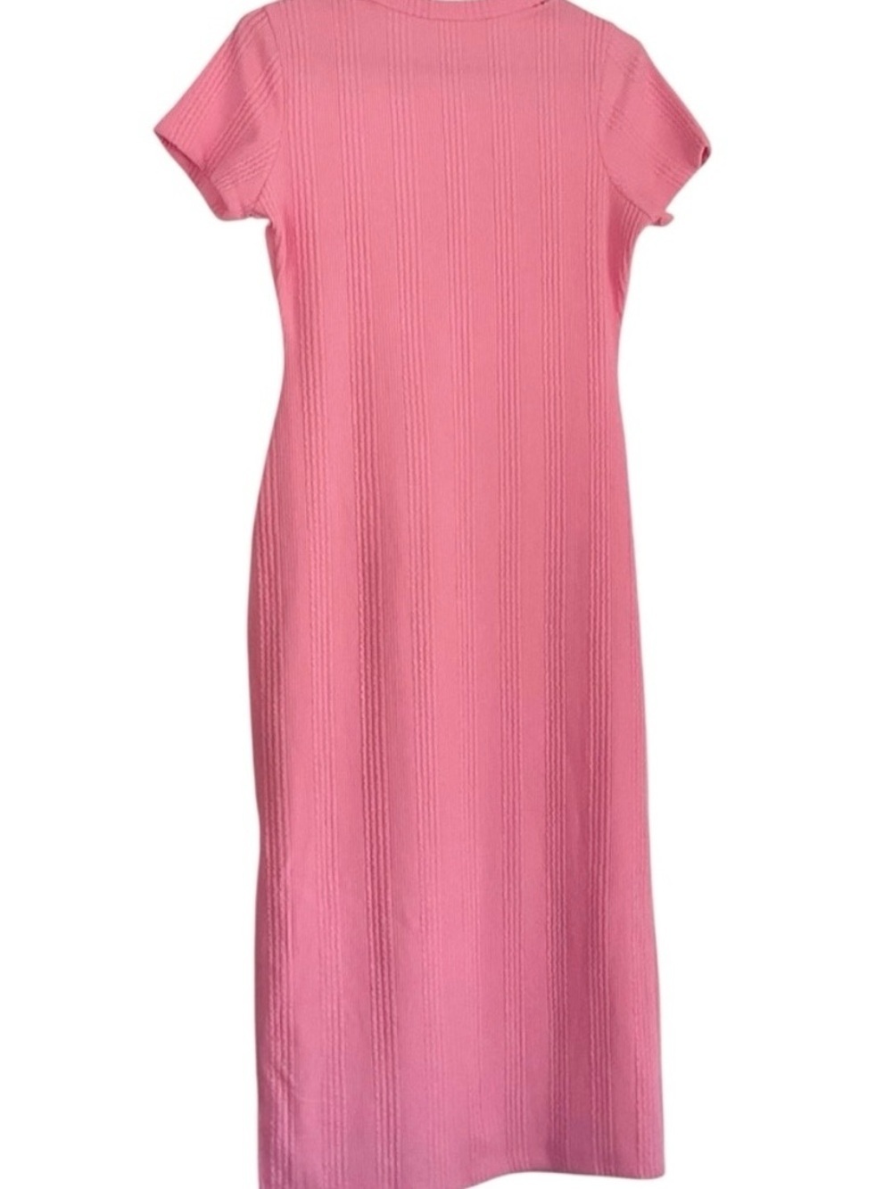 Hearts and Hips Pink Ribbed Bodycon Dress Size L - Picture 3 of 6